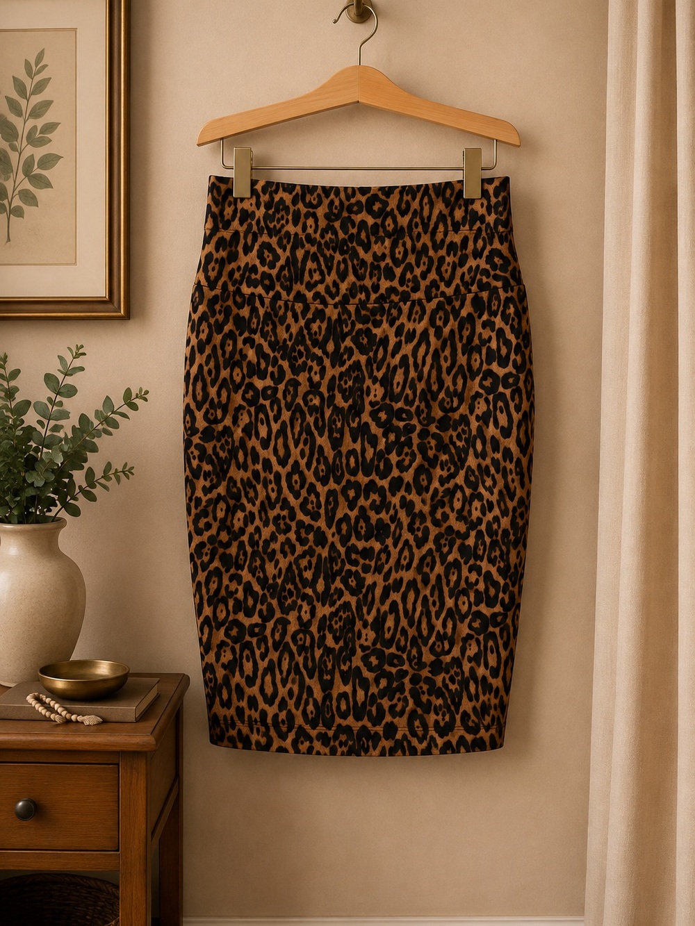 Torrid Leopard Print Pencil Skirt Size 0 Stretch Bodycon Animal Print